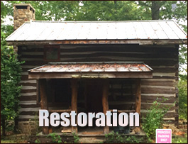 Historic Log Cabin Restoration  Hamlet, North Carolina